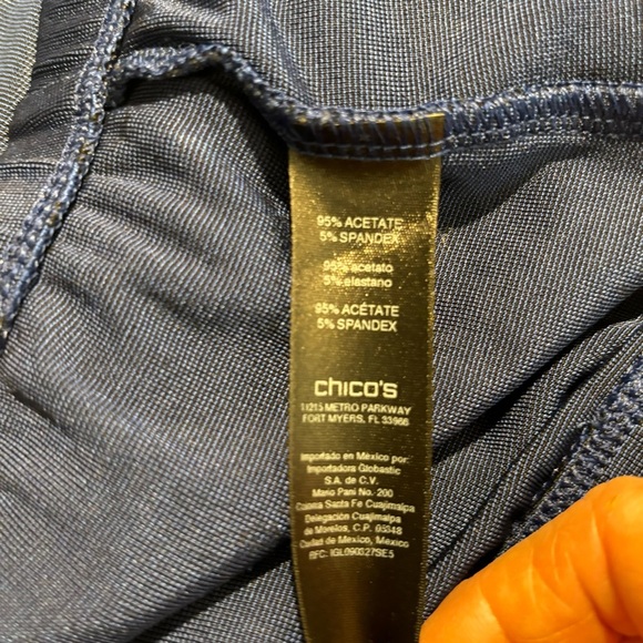 CHICO’S Travelers Sz 2 Reg Slinky Elasticized Waist Straight Leg Pull On Pants - Picture 10 of 11